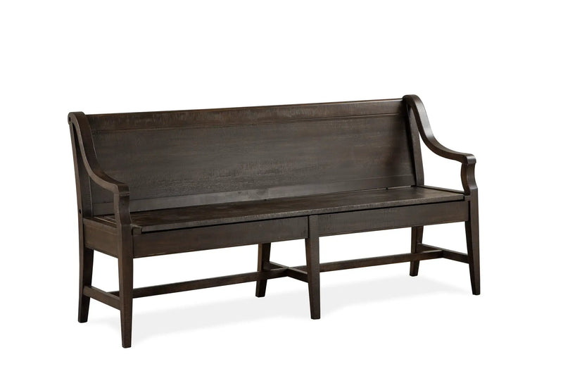 Westley Falls - Bench With Back - Graphite by Unique Piece Furniture