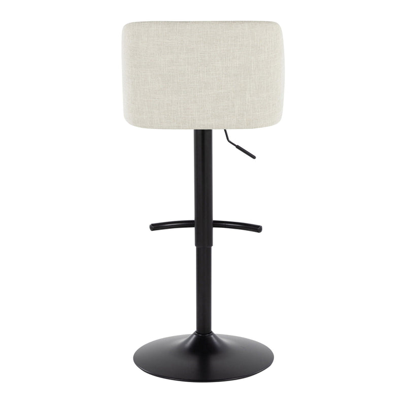 Toriano - Contemporary Adjustable Barstool Swivel With Rounded T Footrest (Set of 2) by Unique Piece Furniture