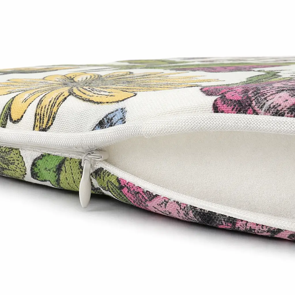 Outdoor Patio Chair Cushions - Botanical Floral Print by HouseOfZazla