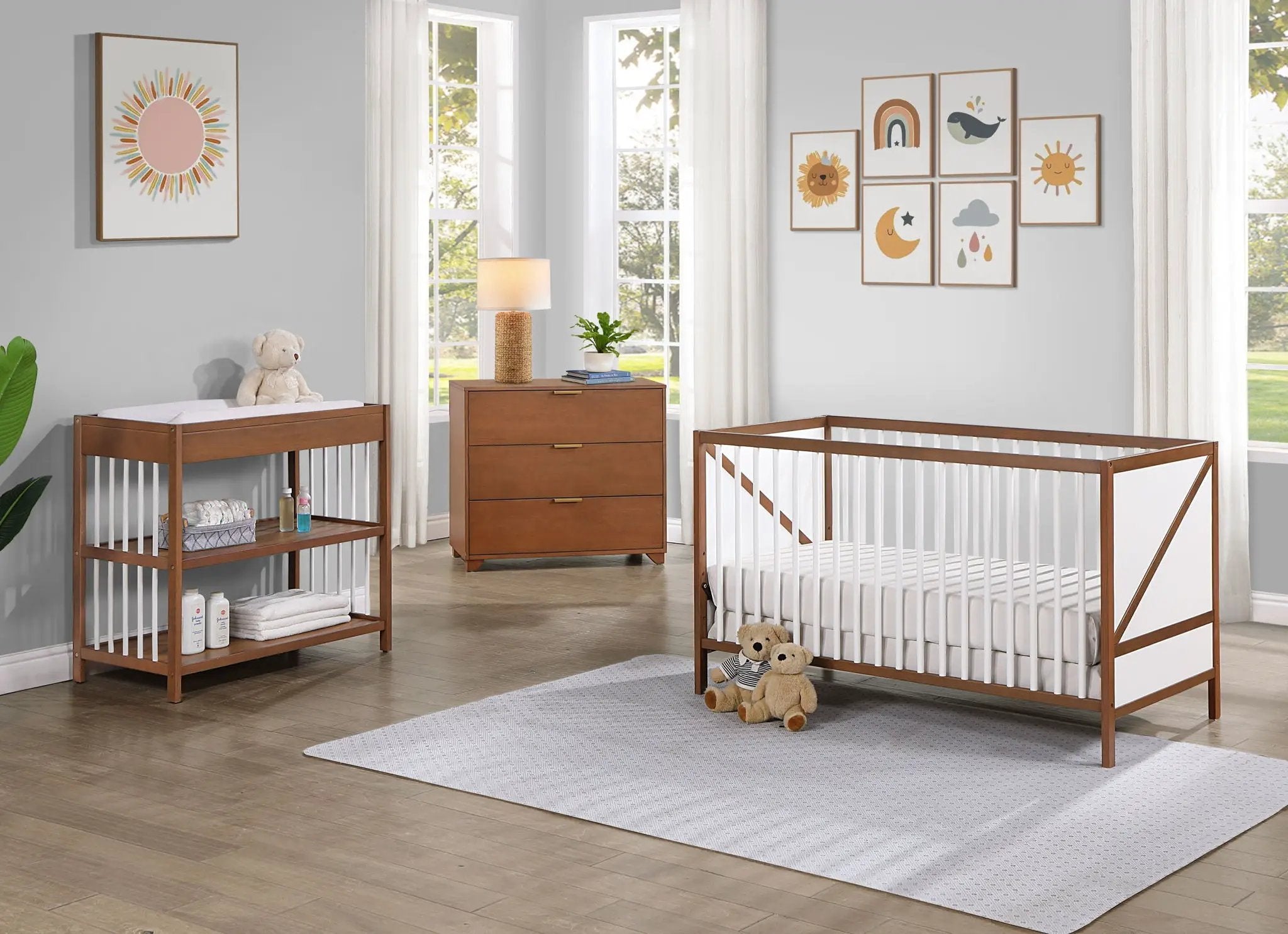 Pixie Zen - 3-in-1 Crib - Walnut by HouseOfZazla