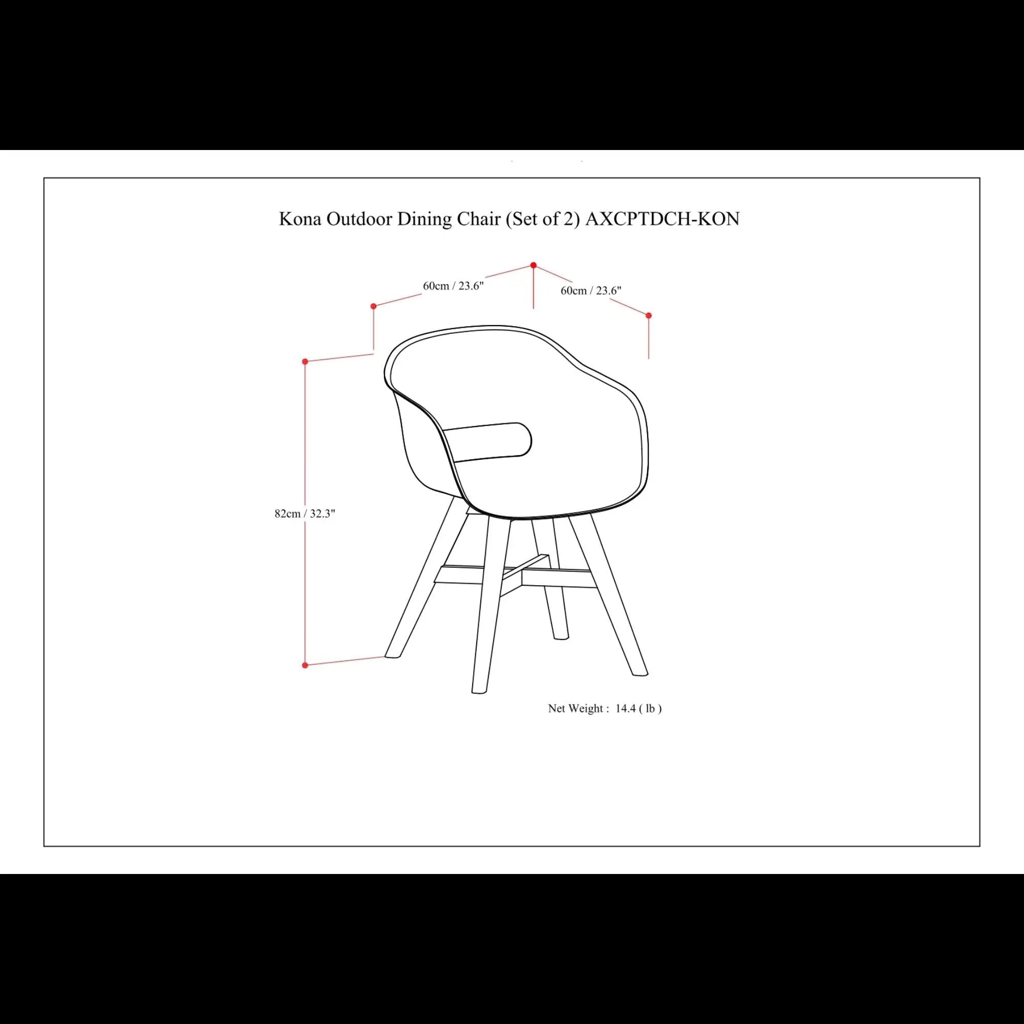 Kona - Outdoor Dining Chair In Plastic (Set of 2) by HouseOfZazla