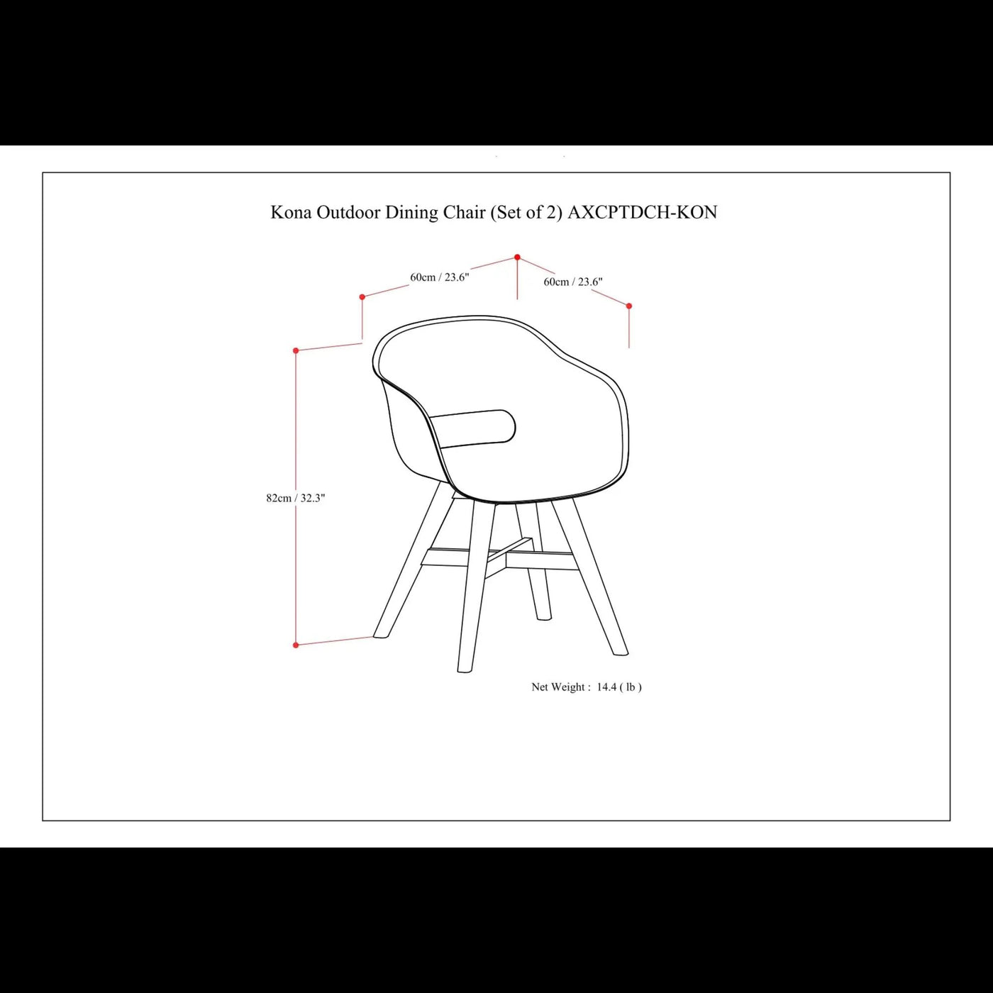Kona - Outdoor Dining Chair In Plastic (Set of 2) by Unique Piece Furniture