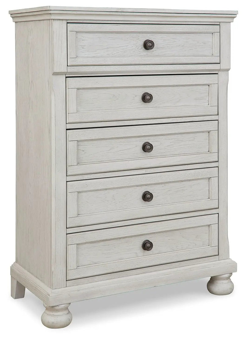 Robbinsdale - Five Drawer Chest - Youth - Antique White by Unique Piece Furniture