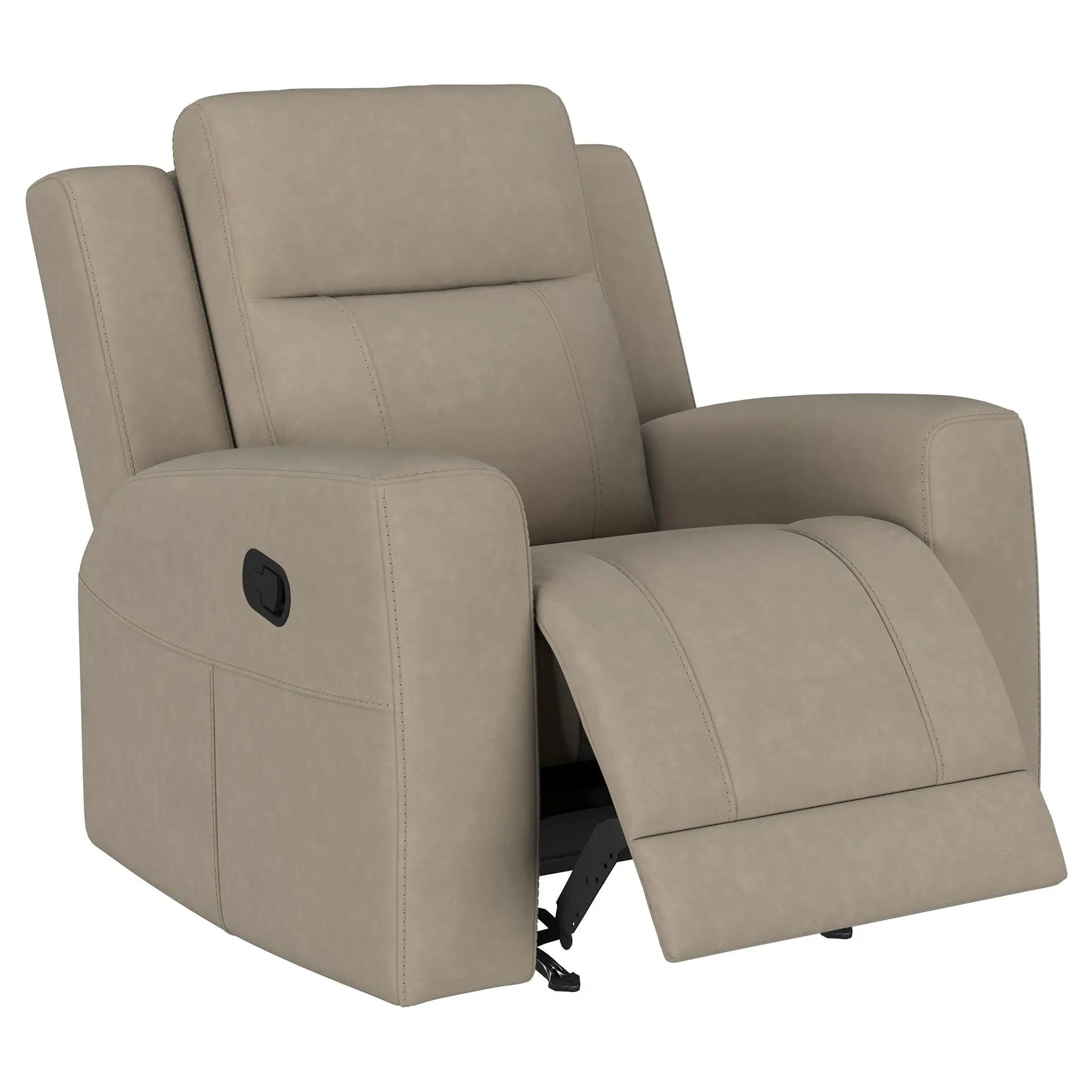 Slater - Upholstered Recliner Chair With Manual Recline - Taupe by HouseOfZazla