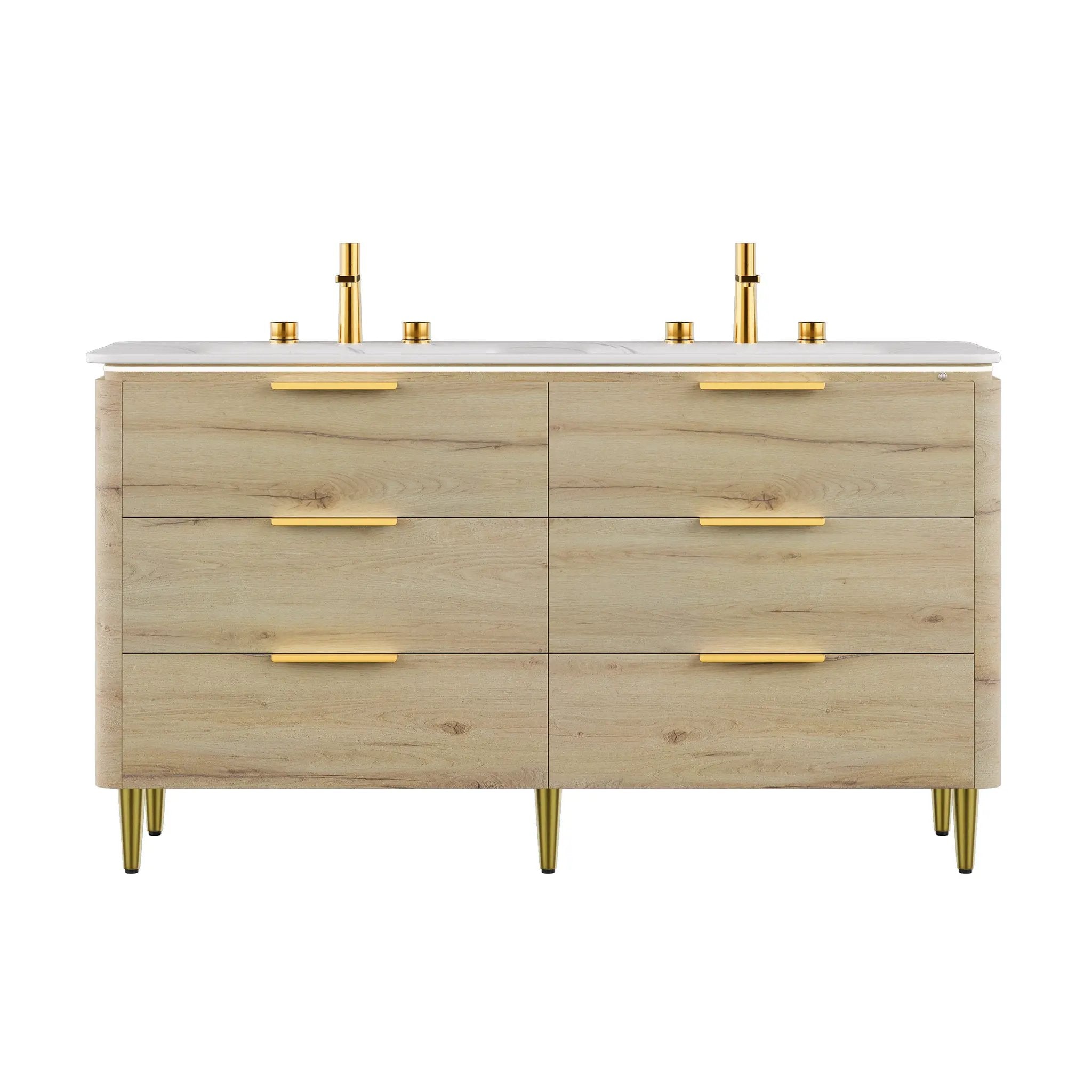 Amara 60" Bathroom Vanity & Sinks by HouseOfZazla