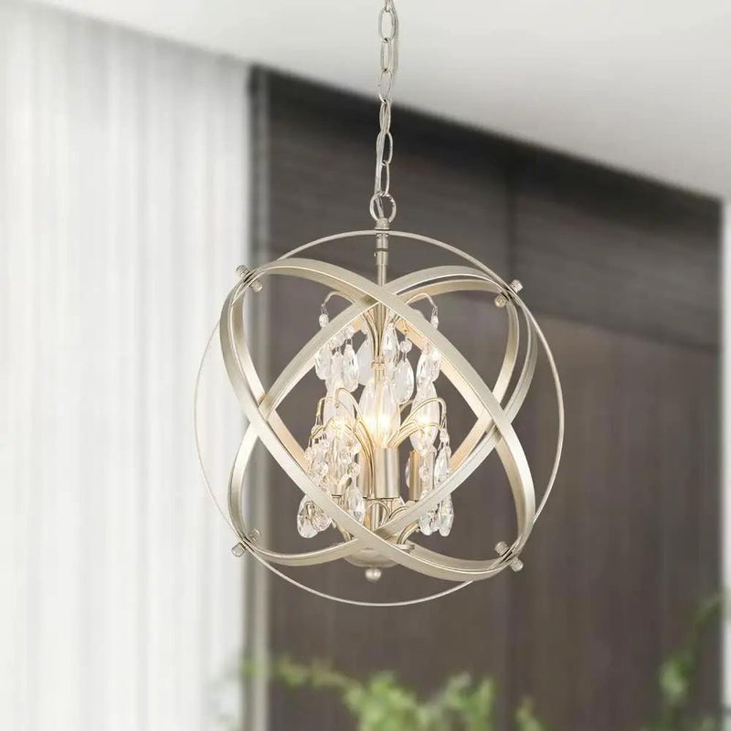 4 Lights Cage Crystal Chandelier by HouseOfZazla