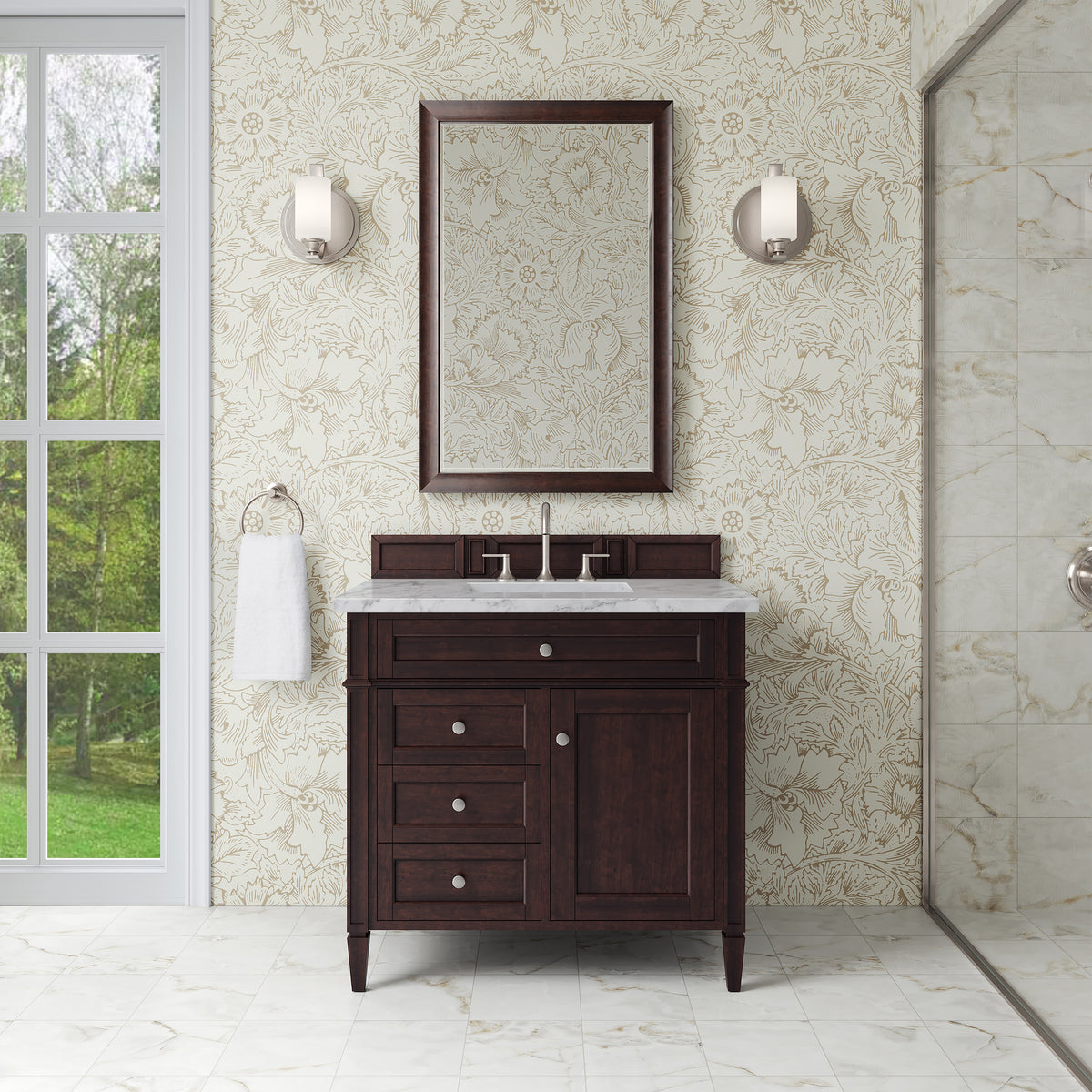 James Martin Brittany 36" Single Bathroom Vanity, Burnished Mahogany, view 34
