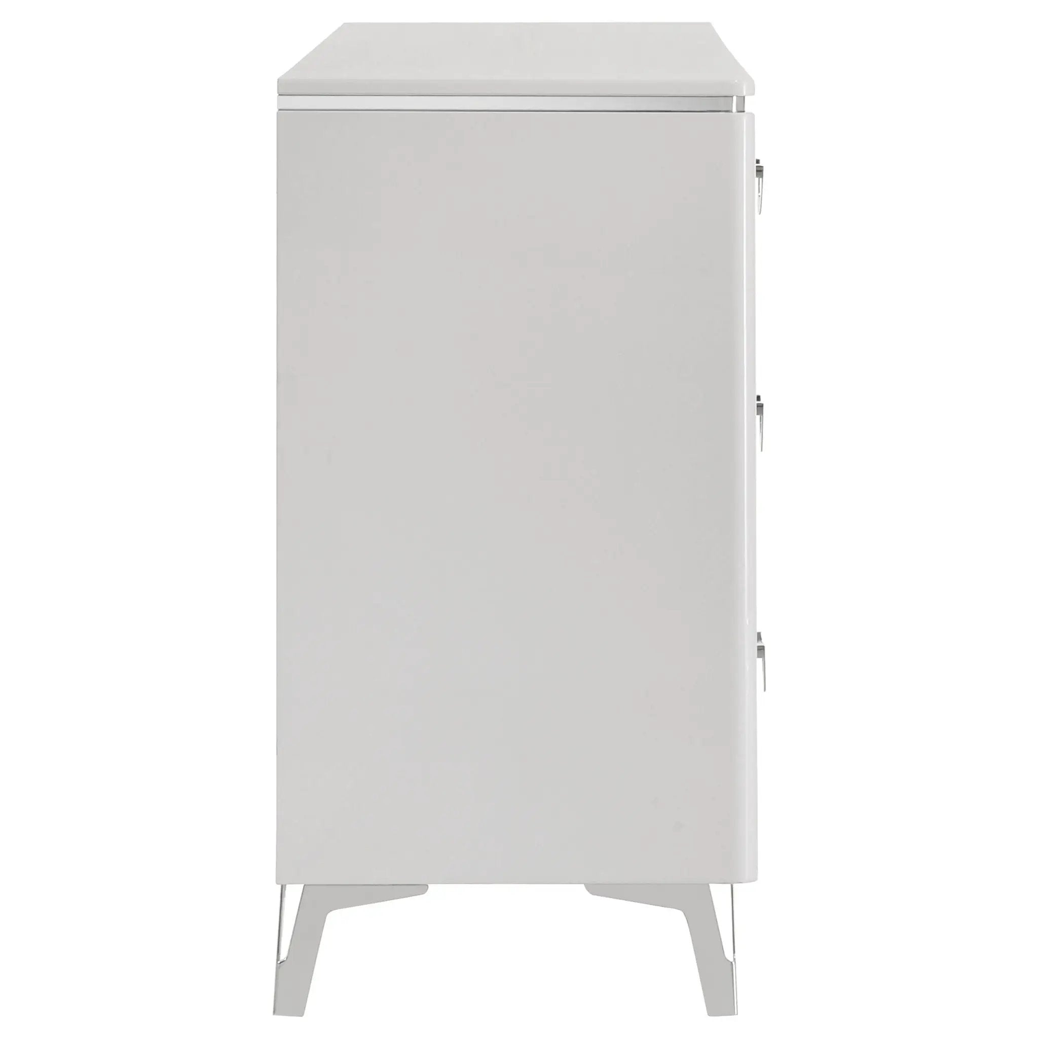 Cassia 6-drawer Bedroom Dresser Cabinet White High Gloss by Unique Piece Furniture