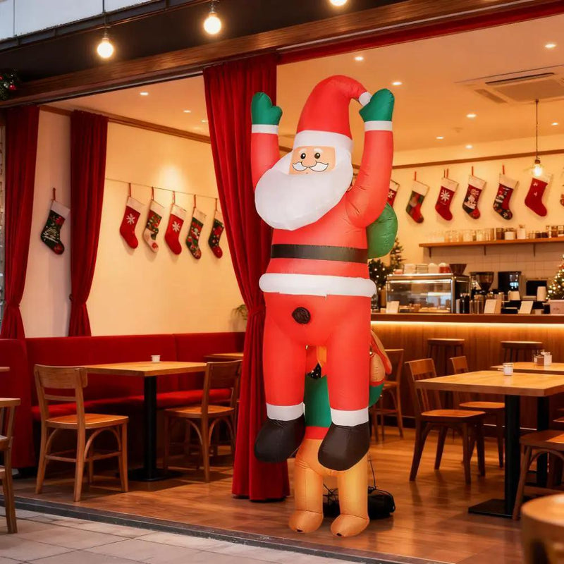 7FT Christmas Blow Up Decoration - Inflatable Santa with Dog by HouseOfZazla