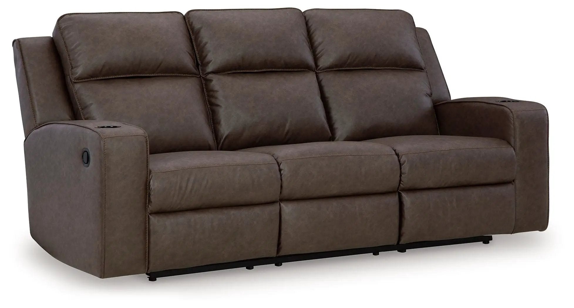 Lavenhorne - Rec Sofa W/Drop Down Table - Granite by Unique Piece Furniture