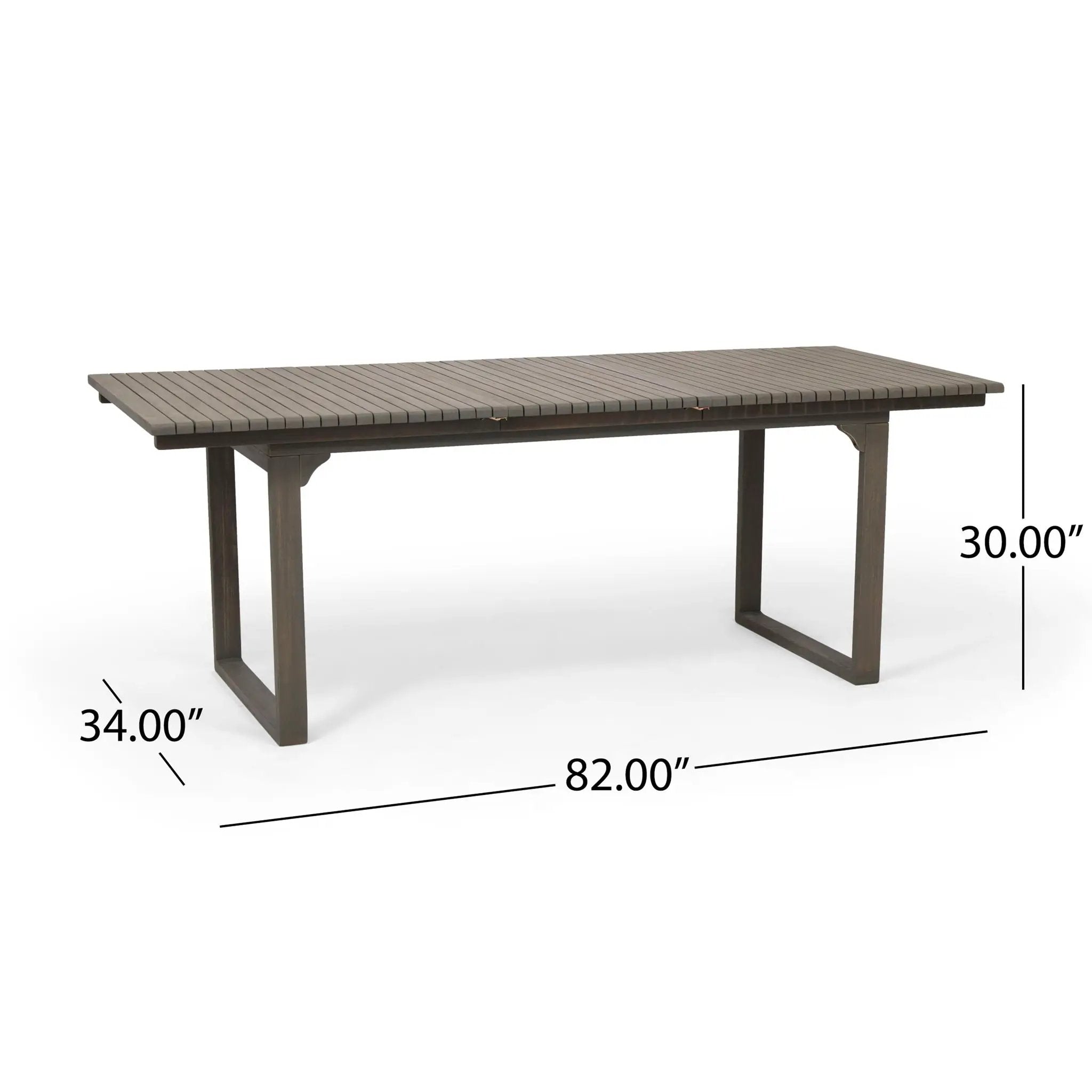Outdoor Expandable Acacia Wood Dining Table With U-Shaped Leg by HouseOfZazla