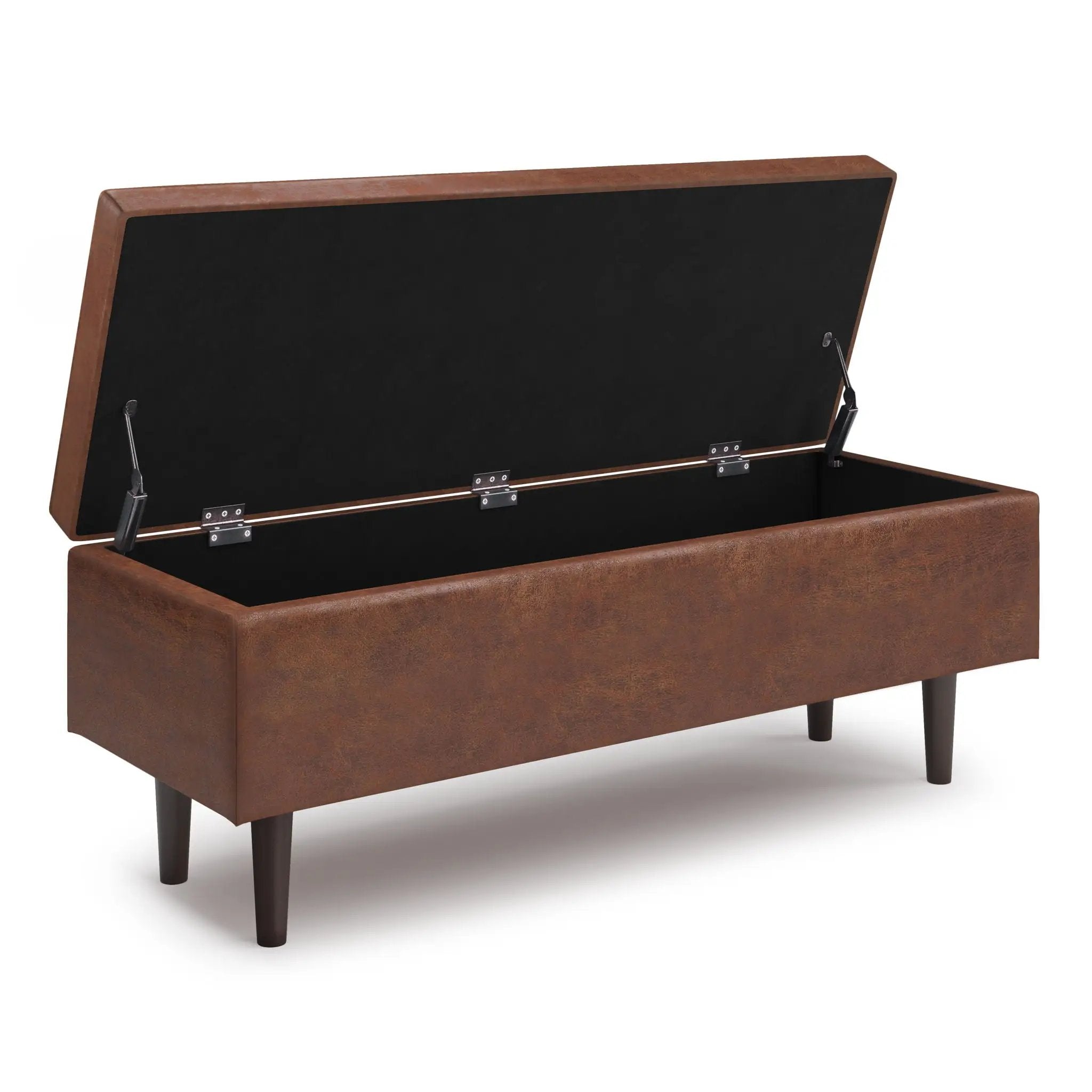 Shay - Large Square Coffee Table Storage Ottoman Mid-Century Style by Unique Piece Furniture