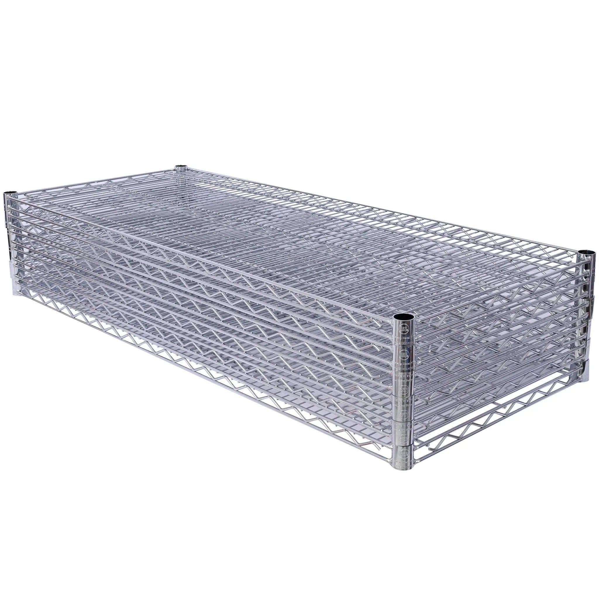 7 Tier Metal Shelf Wire Shelving Unit, 2450Lbs Heavy Duty Adjustable Storage Rack With Wheels & Shelf Liners For Closet Kitchen Garage Basement Commercial Shelving by Unique Piece Furniture