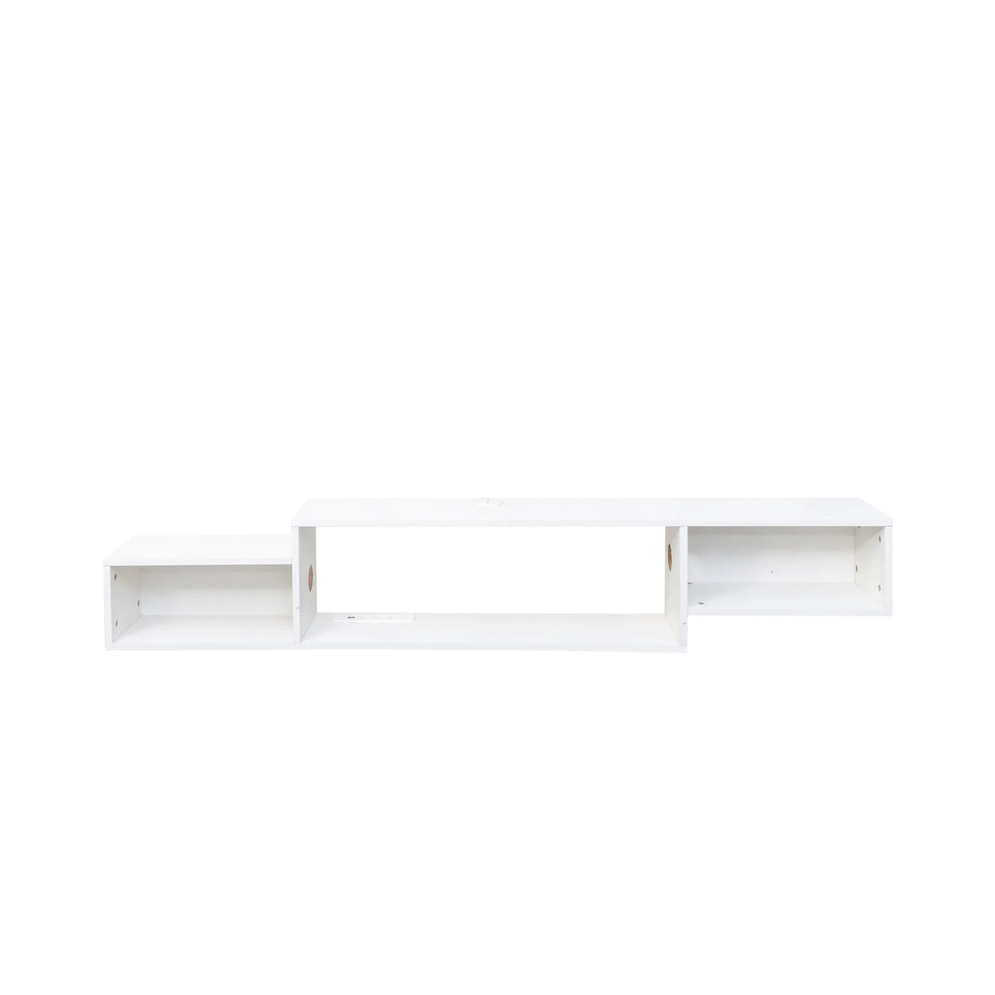 65.35in Wall Mounted Floating TV Stand with 20 Color LEDs and Charging Station by HouseOfZazla