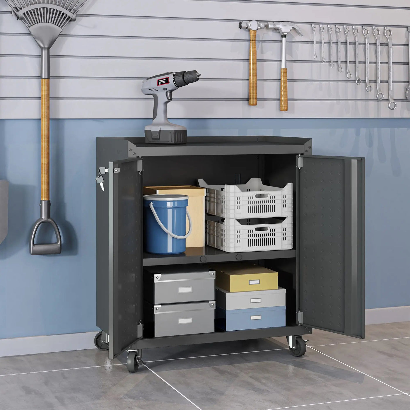 Fortress - Rolling Garage Cabinet by HouseOfZazla