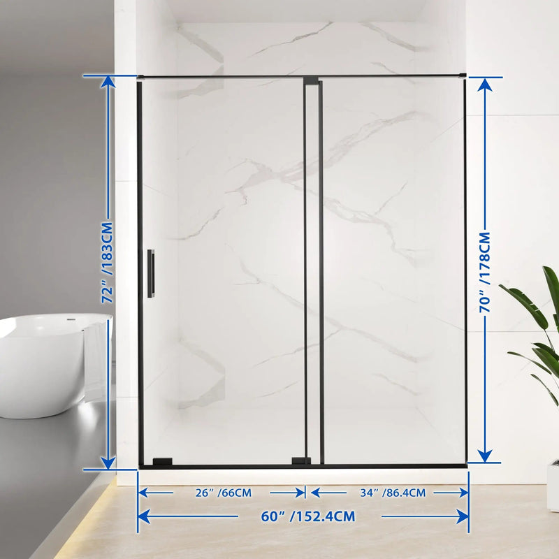 Semi-Frameless Sliding Shower Door by HouseOfZazla