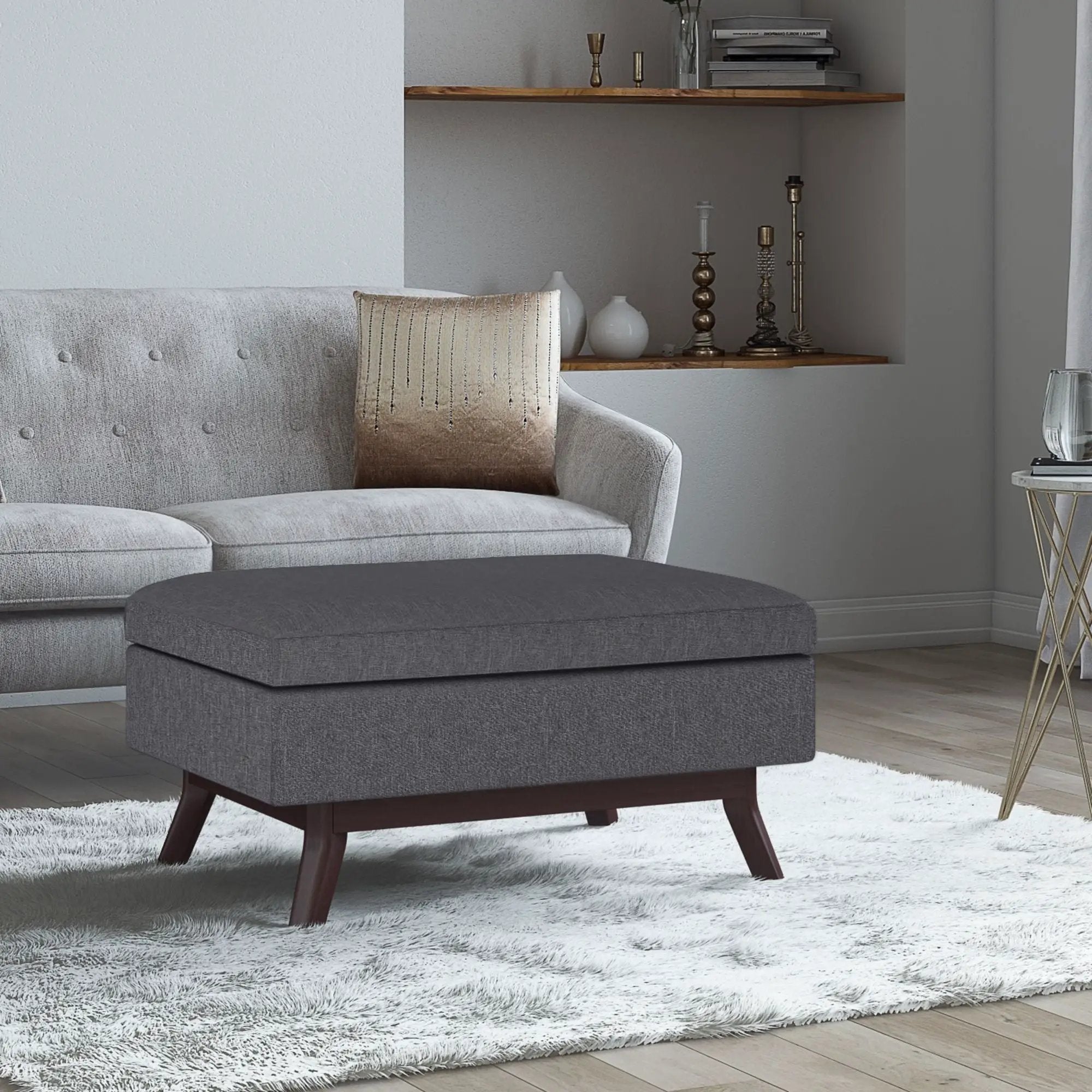 Owen - Upholstered Rectangular Storage Ottoman by Unique Piece Furniture