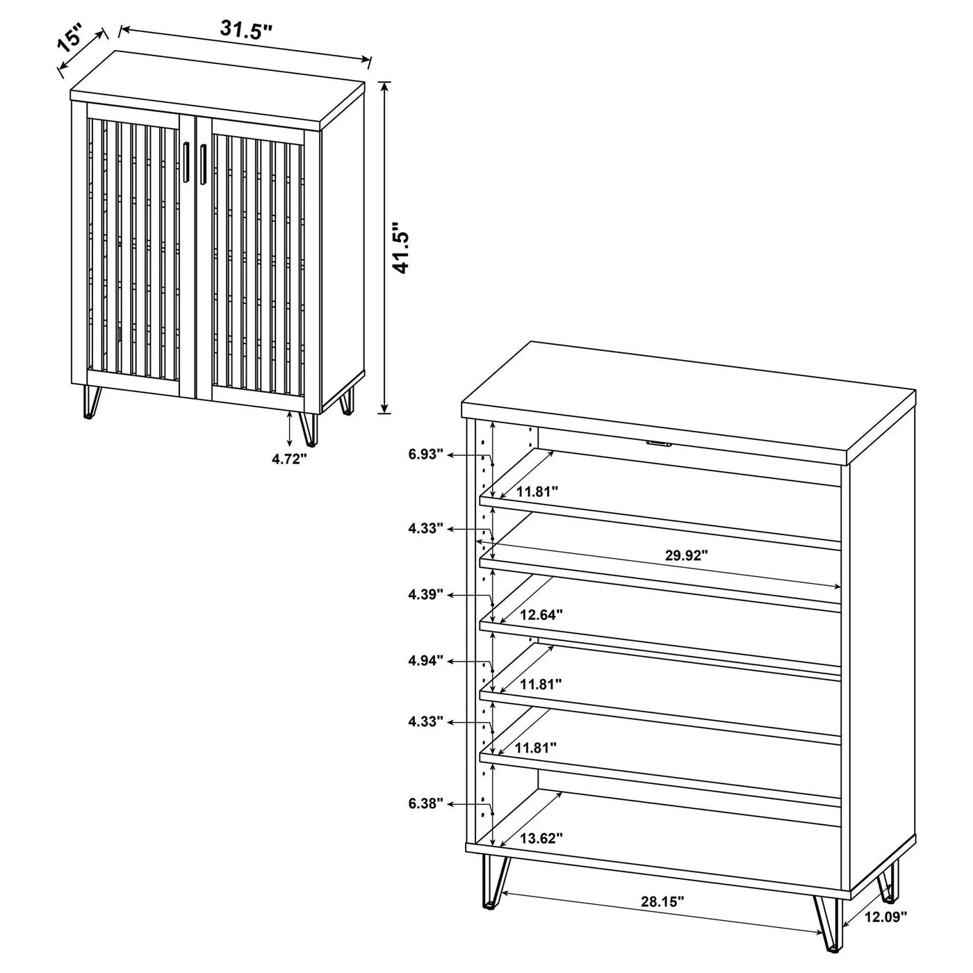 Clackamas - 2 Door Storage Cabinet With Adjustable Shelves by HouseOfZazla