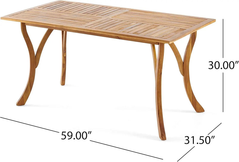 Outdoor 7 Piece Patio Rustic Acacia Wood Dining Set by HouseOfZazla