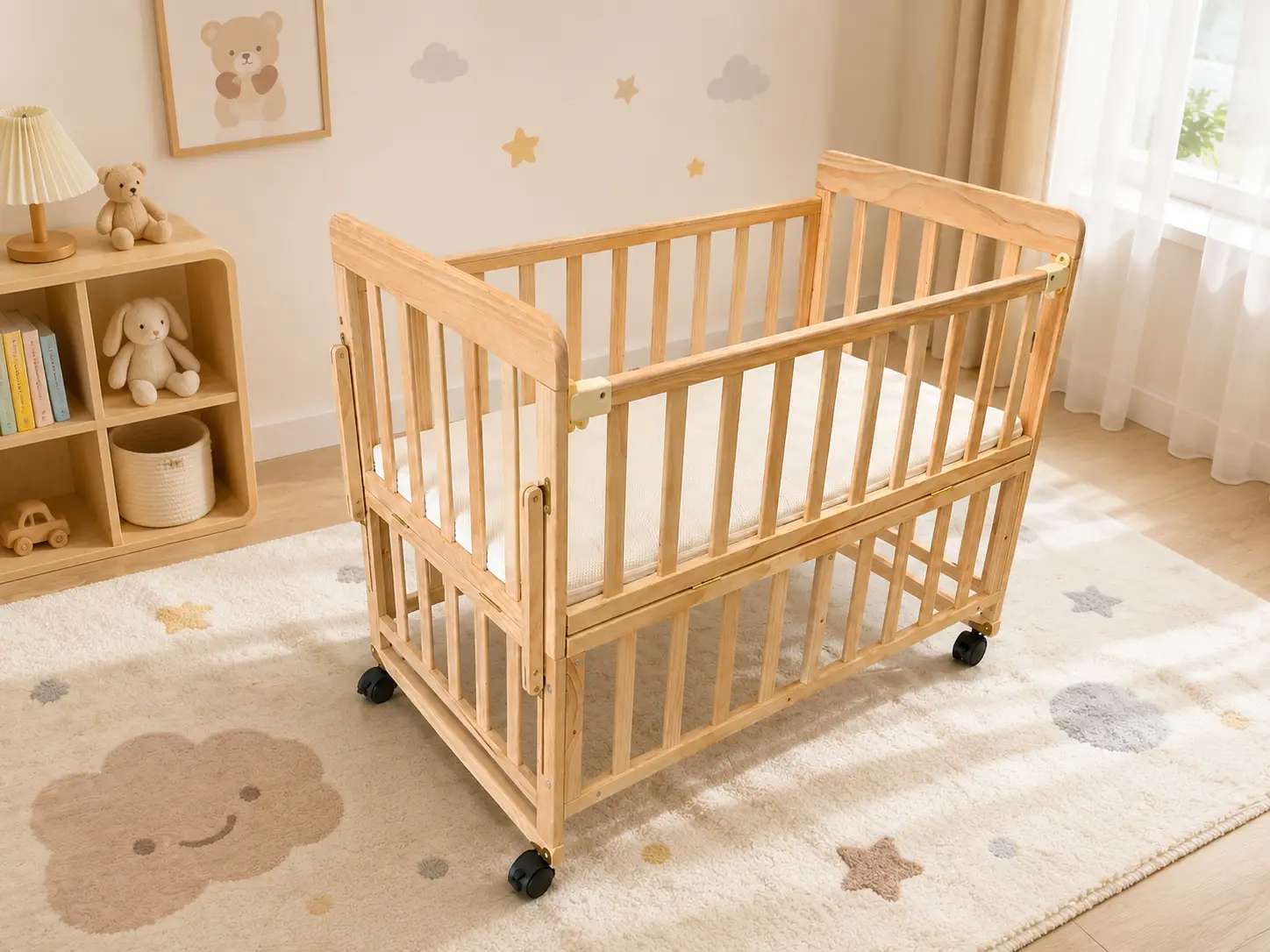 Solid Wood Baby Bassinet by HouseOfZazla