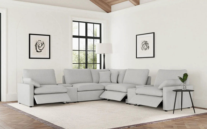 Collins 7-piece Modular Power Reclining Sectional Grey by Unique Piece Furniture