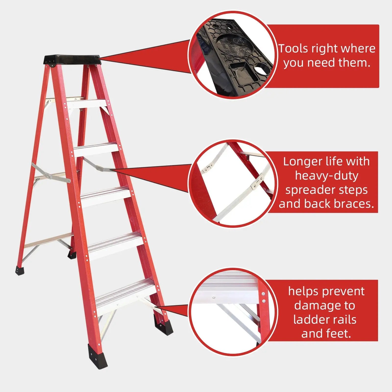 Fiberglass Ladder - Electrical Engineering Step Ladder by HouseOfZazla