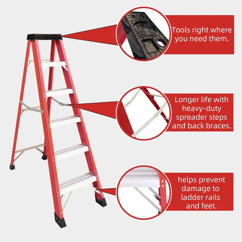 Fiberglass Ladder - Electrical Engineering Step Ladder by HouseOfZazla