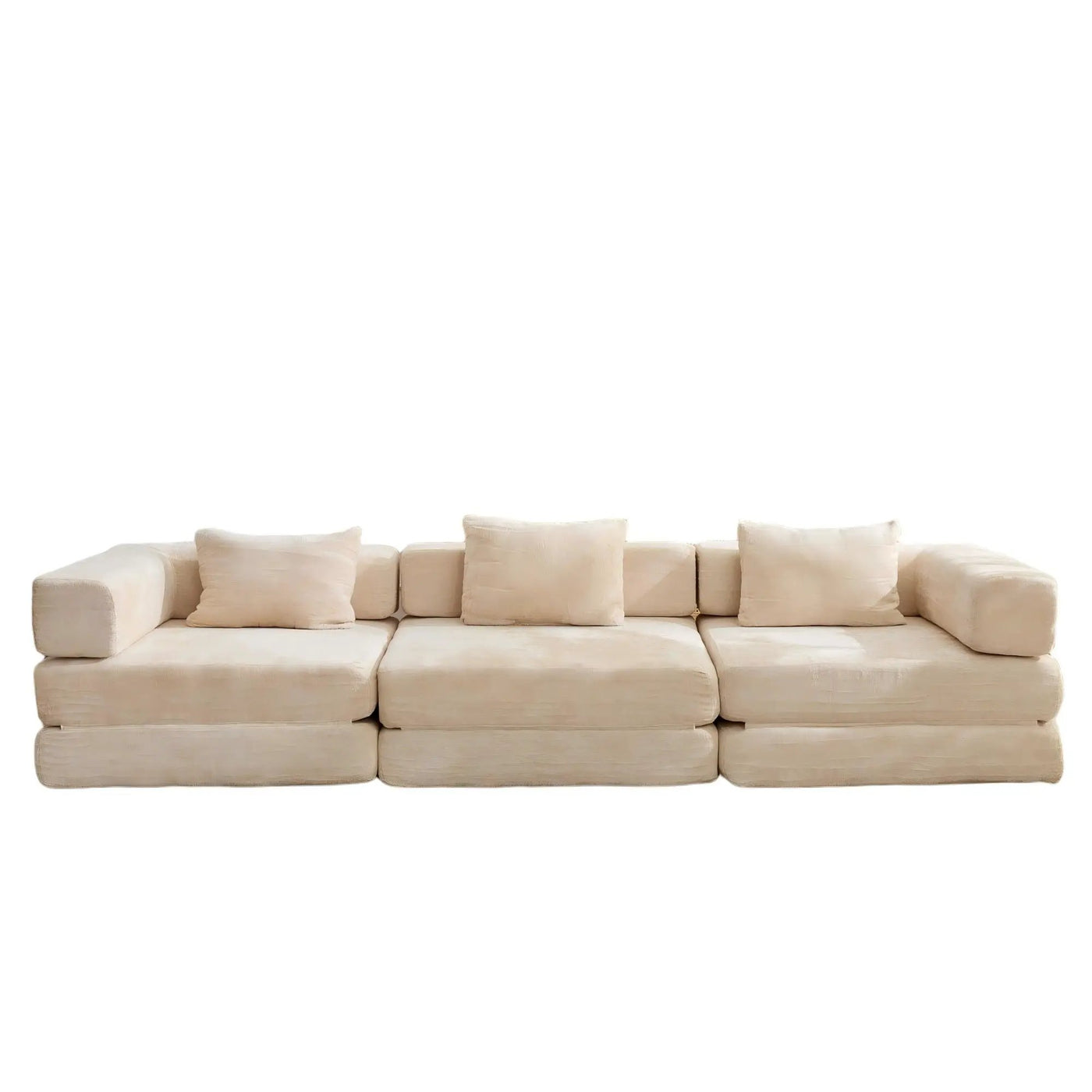 Convertible Floor Sofa Bed, Boneless Modular Sectional Sofa For Living Room by HouseOfZazla