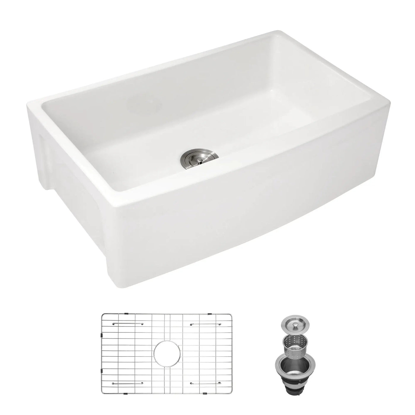 Farmhouse Sink, Apron Front Single Bowl With Arch Edge Design by HouseOfZazla