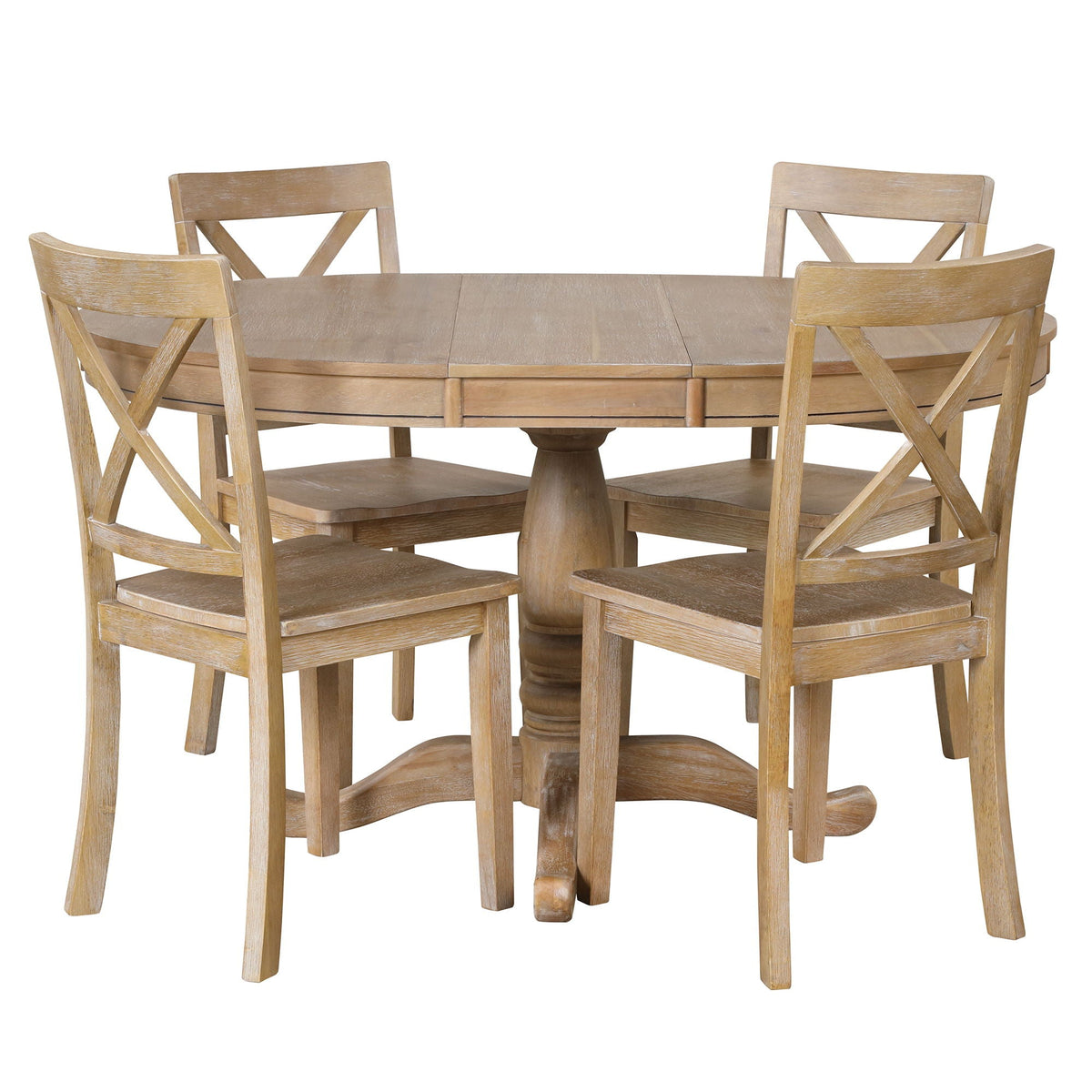Modern Dining Table Set for 4 with Curved Back Chairs - Beige or Light Brown, photo 31 of 40