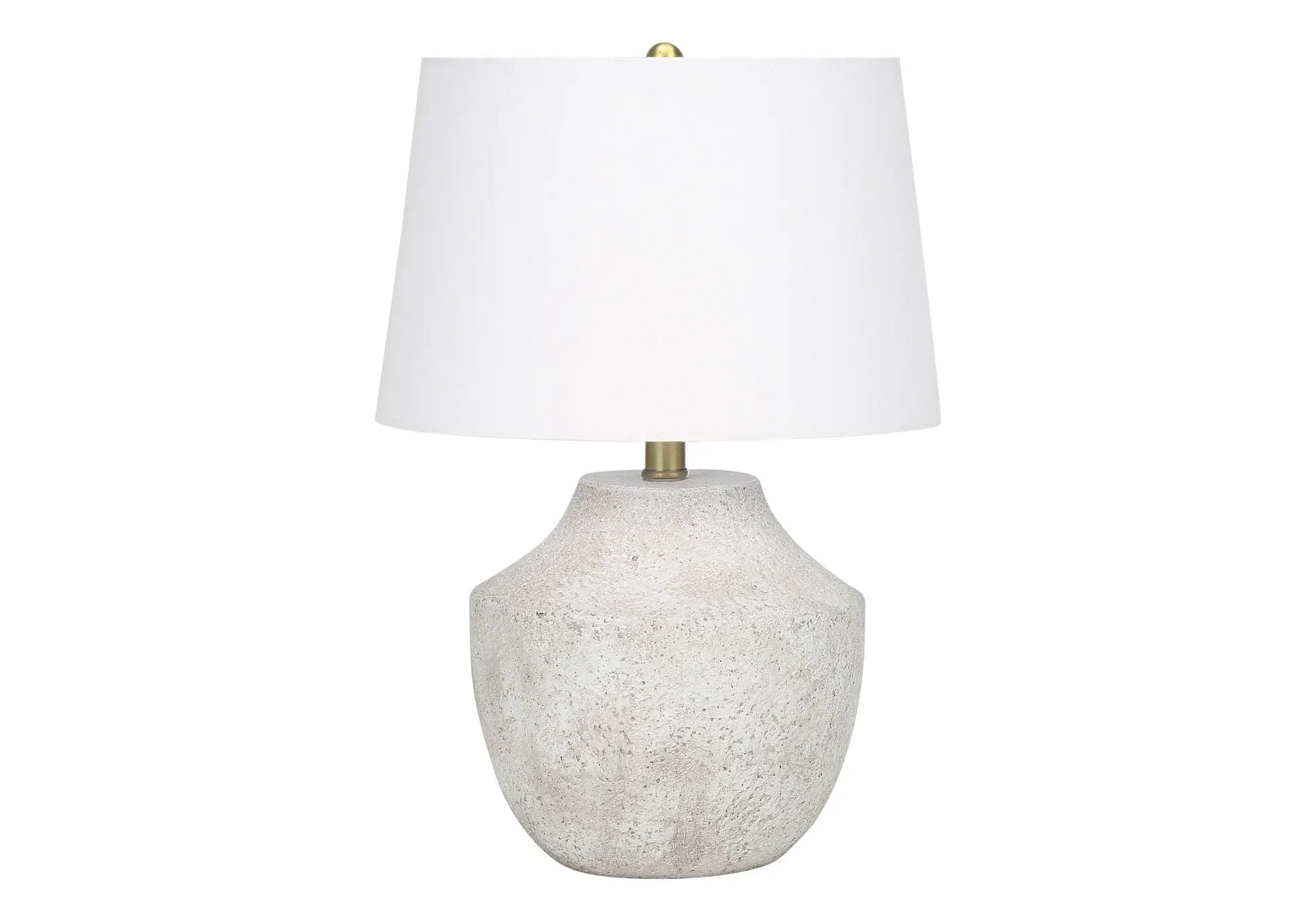 Lighting, Modern Table Lamp, Concrete - Cream by HouseOfZazla