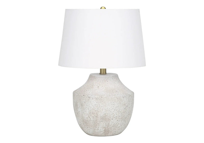 Lighting, Modern Table Lamp, Concrete - Cream by HouseOfZazla