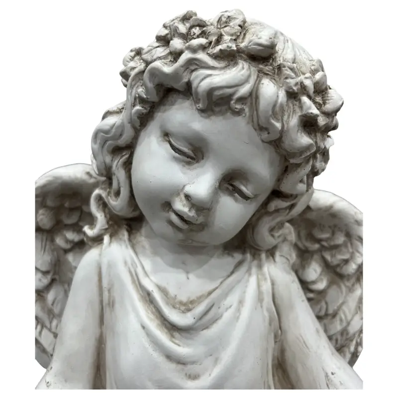 21.06" Tall Weathered Angel Cherub Garden Statue by HouseOfZazla