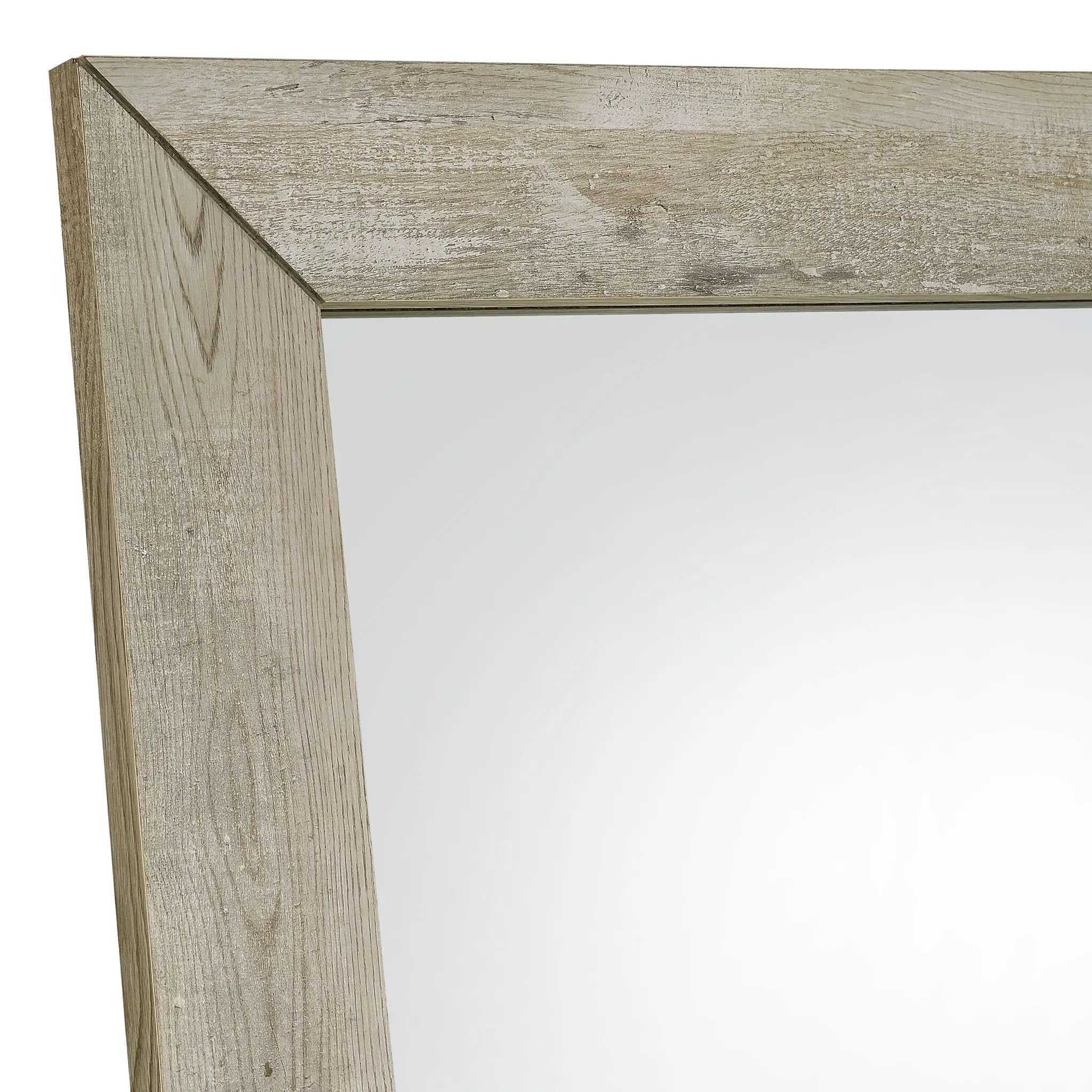 Cadence Tempered Glass Full Length Mirror Grey Washed Oak by Unique Piece Furniture
