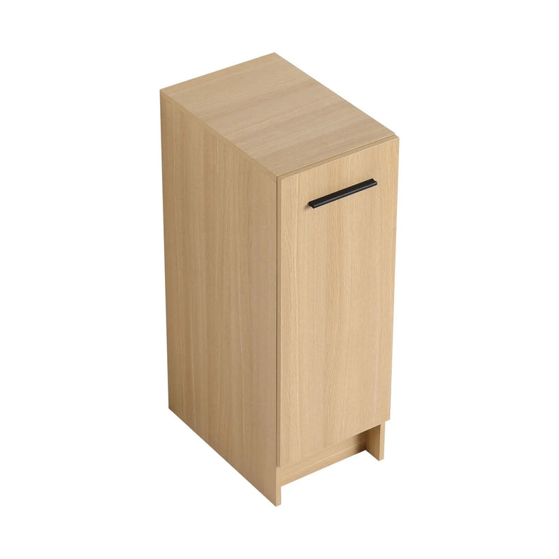 Slim Freestanding Bathroom Storage Cabinet - Light Oak by HouseOfZazla