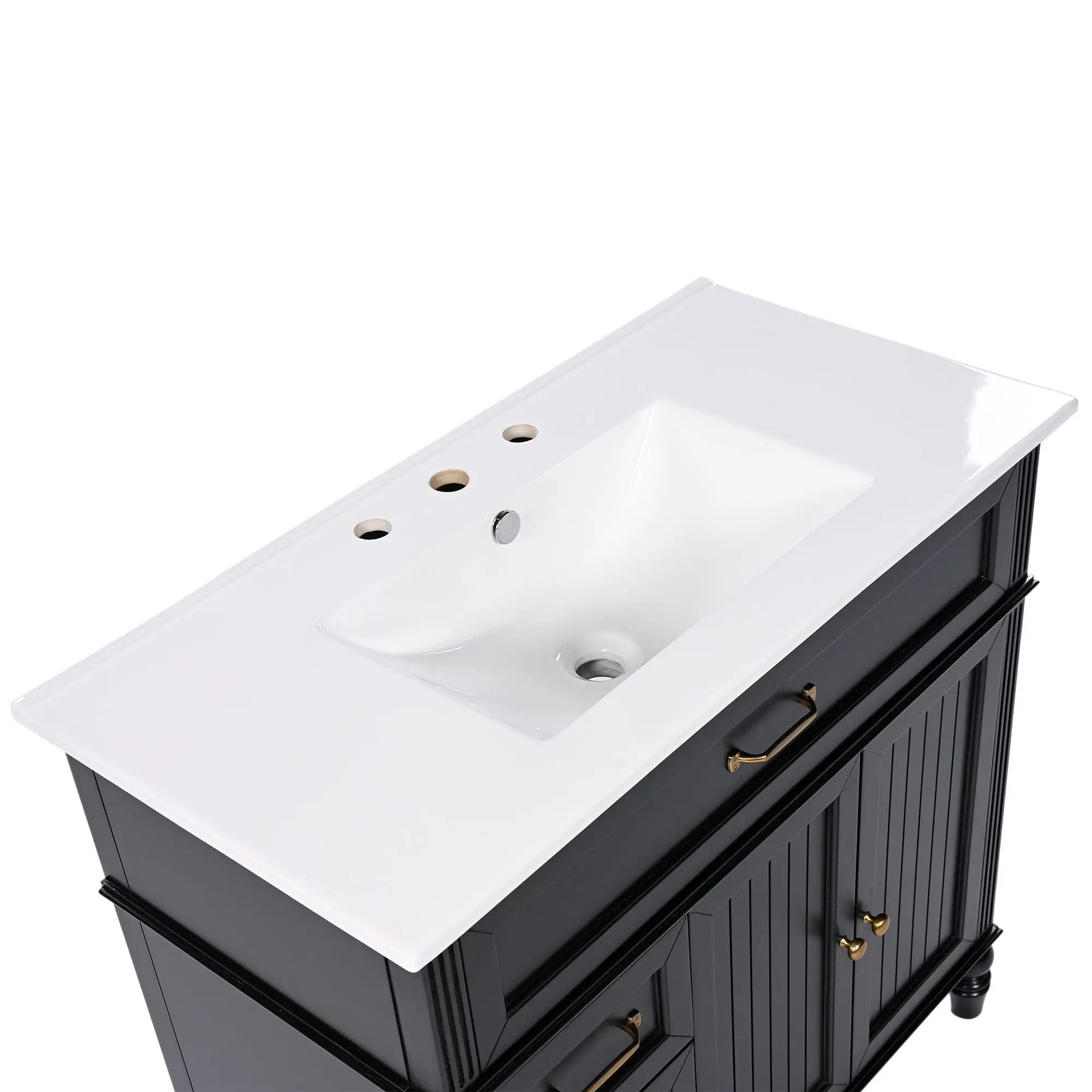 Bathroom Vanity With Sink, 2 Doors 2 Drawers, Freestanding Design by HouseOfZazla