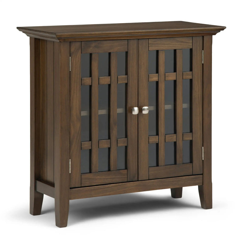 Bedford - Low Storage Media Cabinet - Rustic Natural Aged Brown by HouseOfZazla