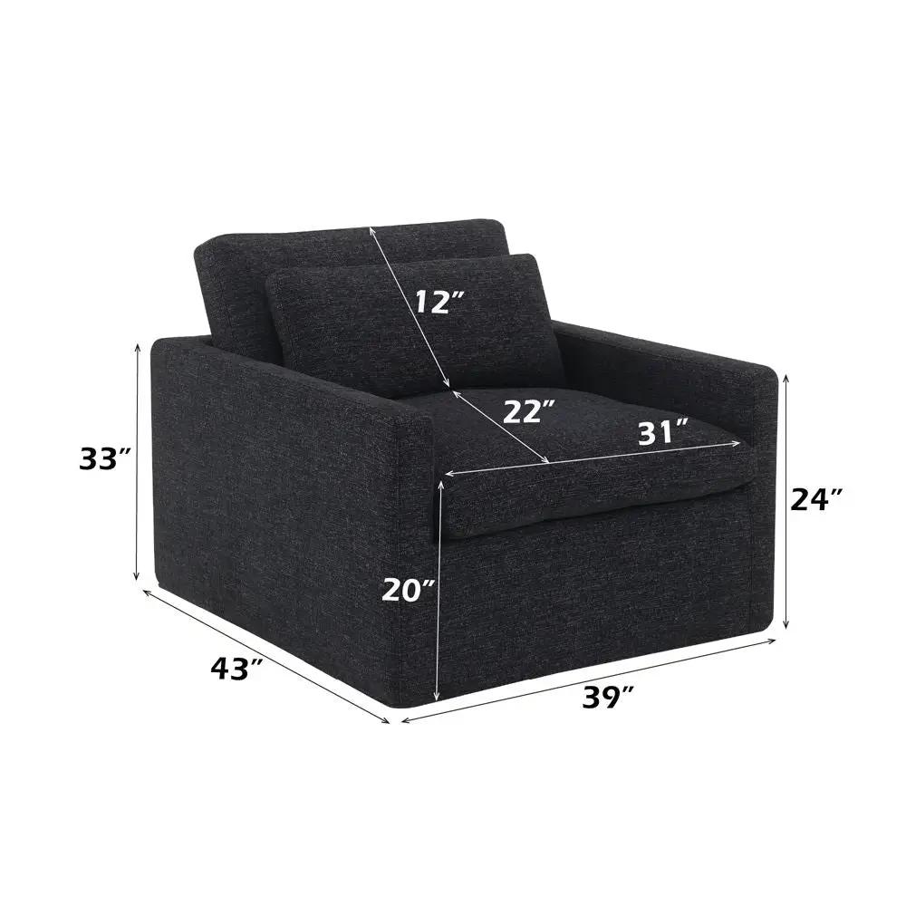 Frederick - Swivel Chair With Pillow by Unique Piece Furniture