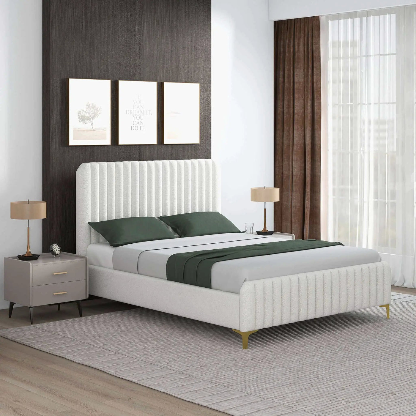 Valery - Upholstered Platform Bed by Unique Piece Furniture