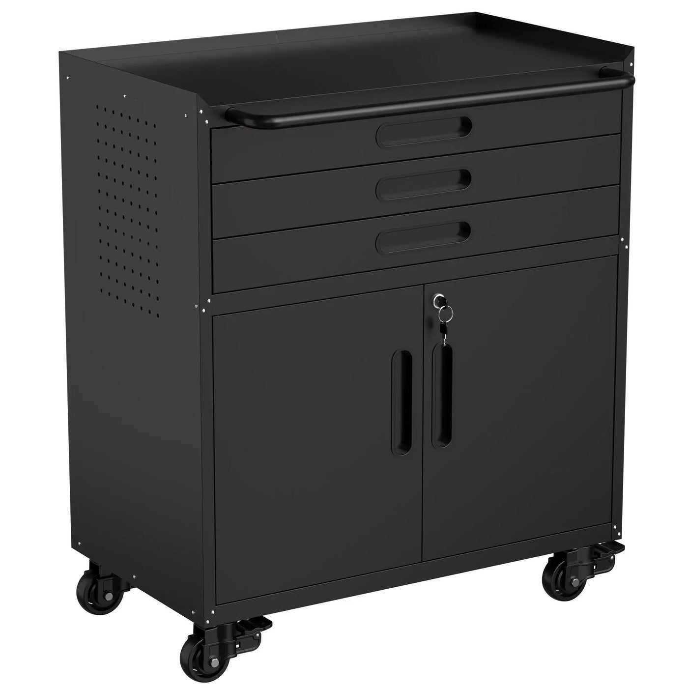 Rolling Tool Cabinet Heavy Duty Garage Storage With Lockable Doors & Drawers by HouseOfZazla