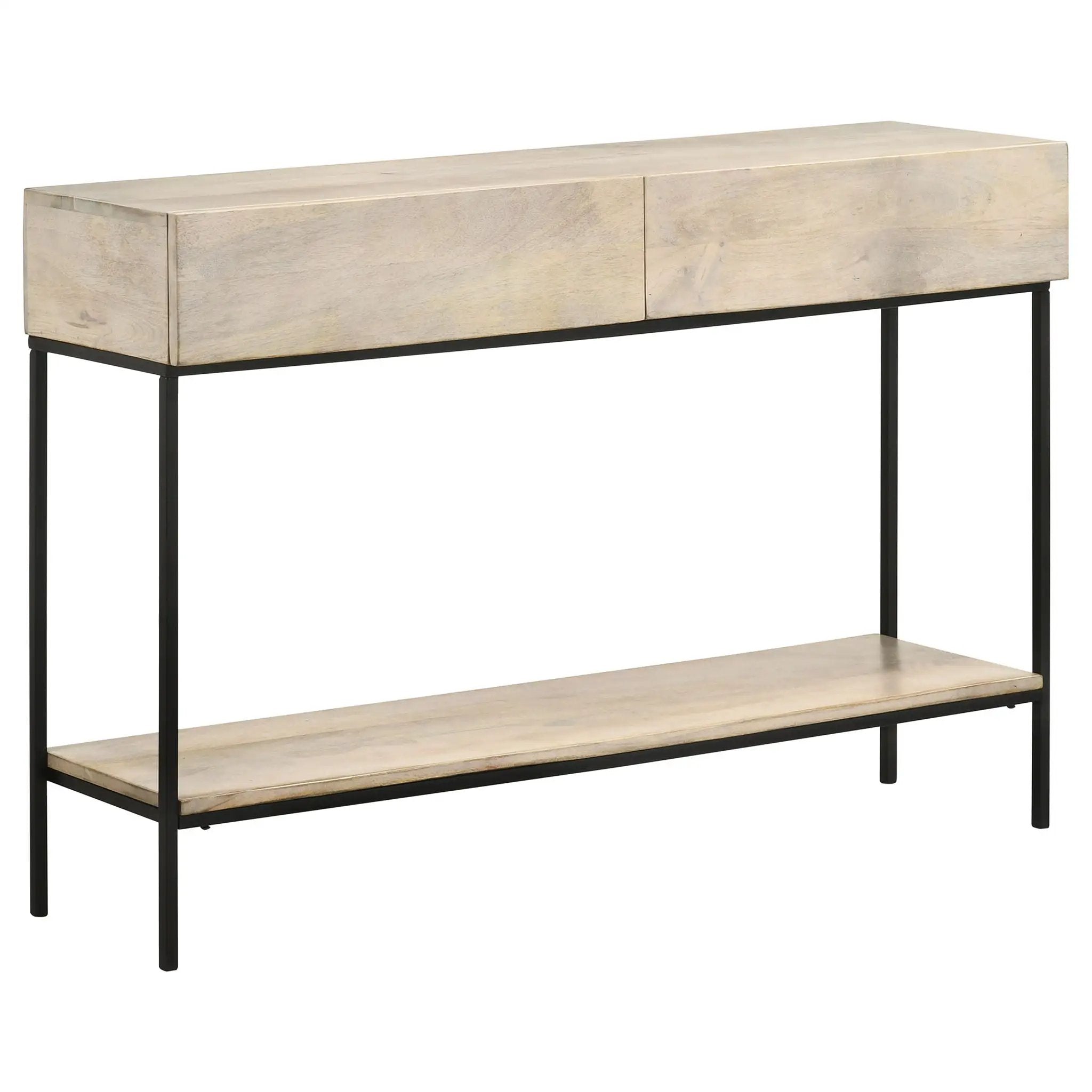 Terrace - 2 Drawer Entryway Console Table - White Washed by HouseOfZazla