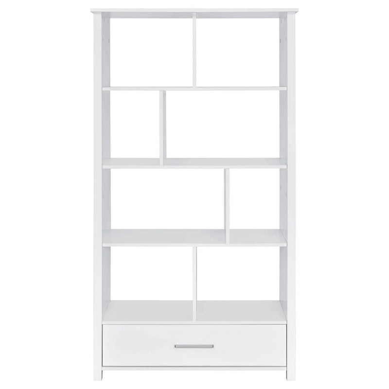 Dylan 68-inch 4-shelf Storage Bookshelf White High Gloss by Unique Piece Furniture