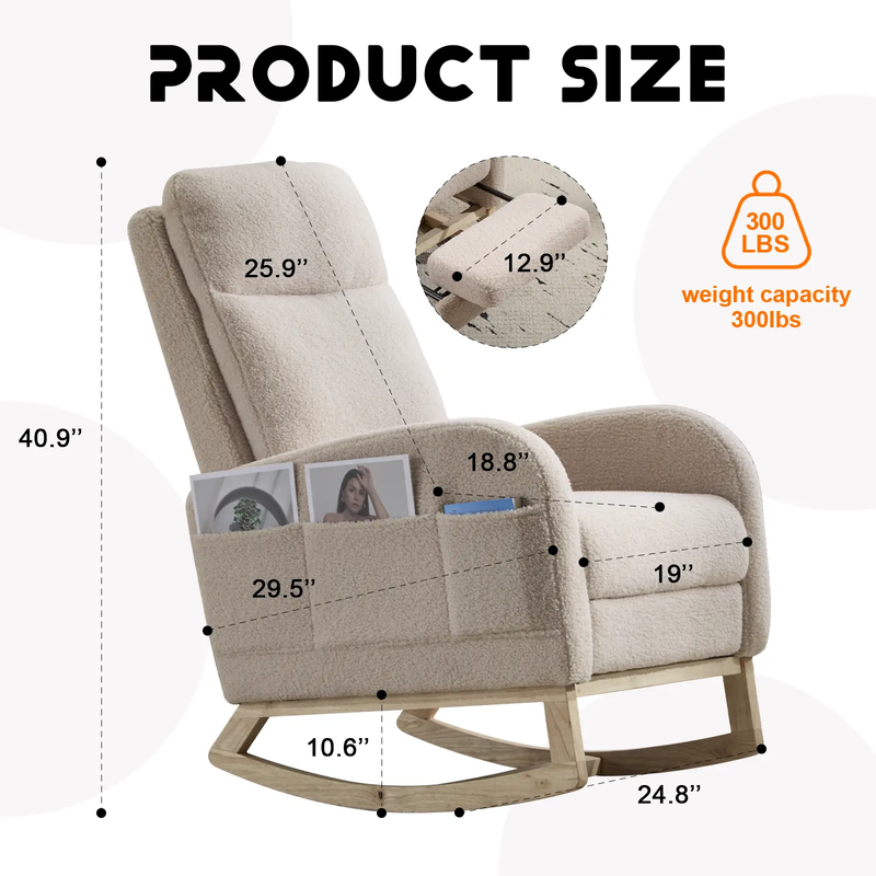 Nursery Glider Rocking Chair by HouseOfZazla