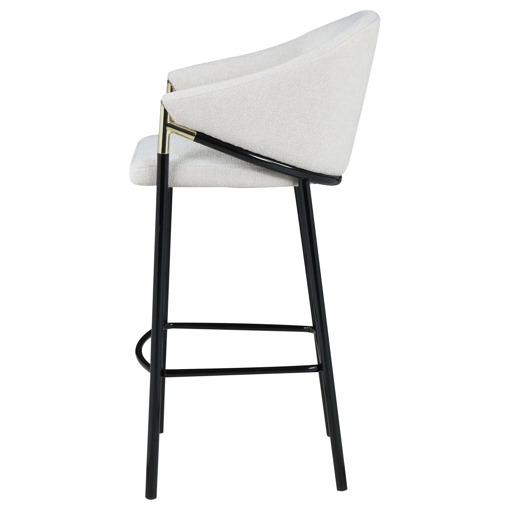 Chadwick Fabric Upholstered Bar Chair Beige (Set of 2) by Unique Piece Furniture