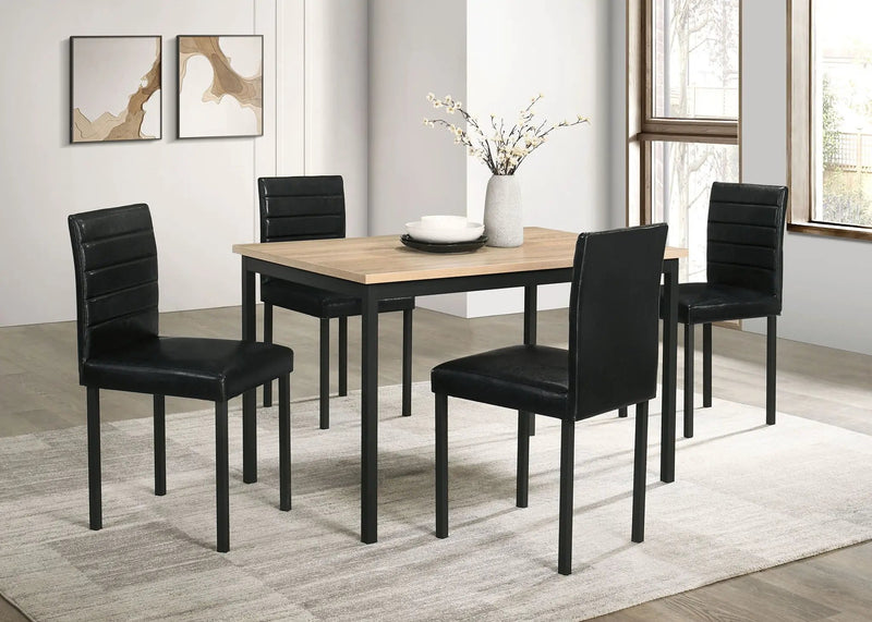 Garza 5-piece Rectangular Dining Table Greige Oak by Unique Piece Furniture