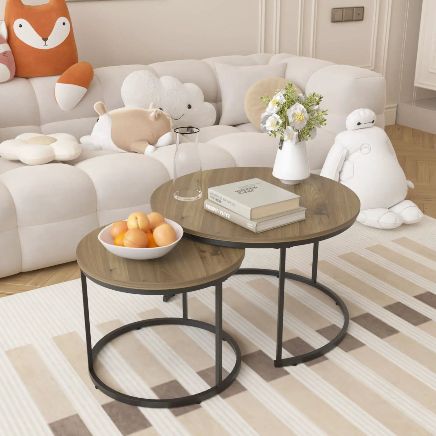 Round Nesting Coffee Table (Set of 2) by HouseOfZazla