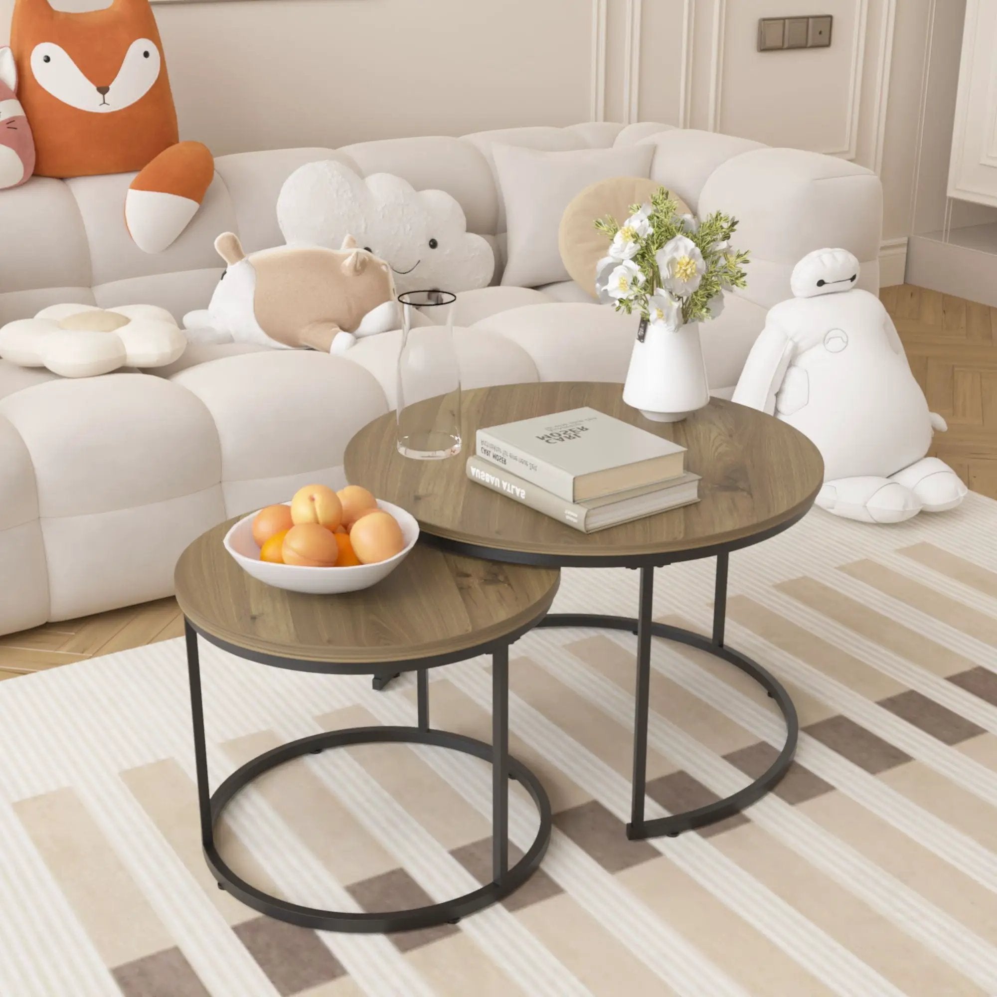 Round Nesting Coffee Table (Set of 2) by HouseOfZazla