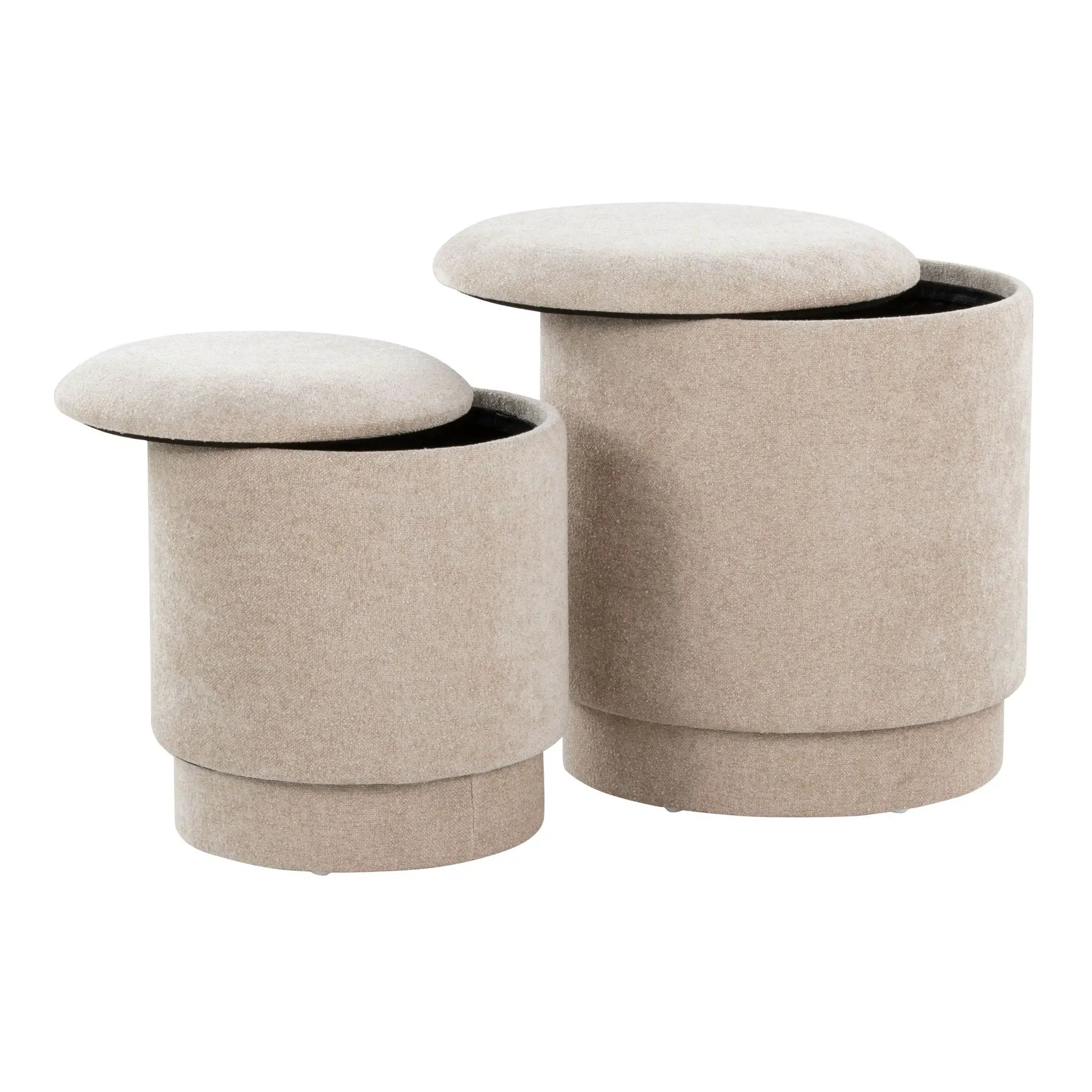 Marla - Upholste Contemporary Ottoman Set by Unique Piece Furniture