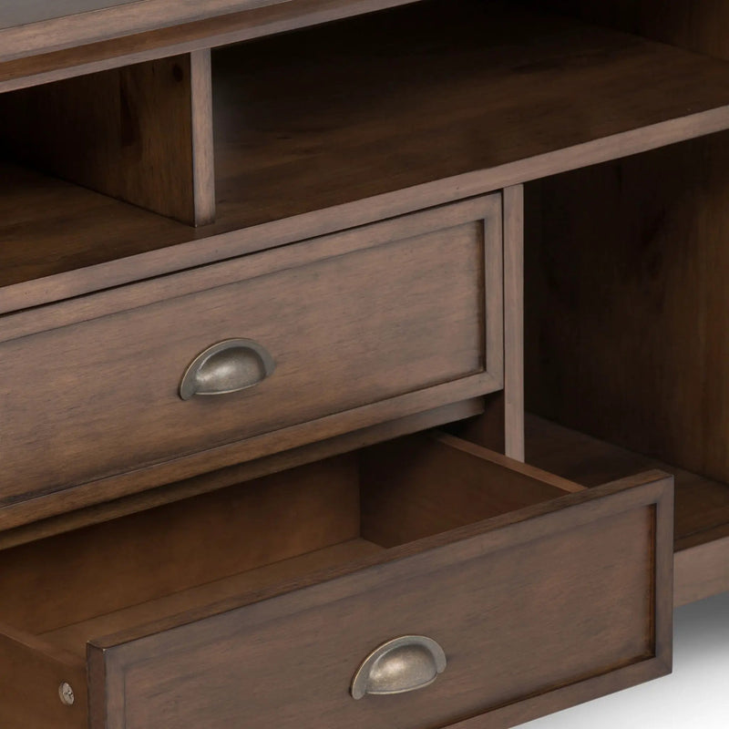 Redmond - TV Media Stand - Rustic Natural Aged Brown by HouseOfZazla