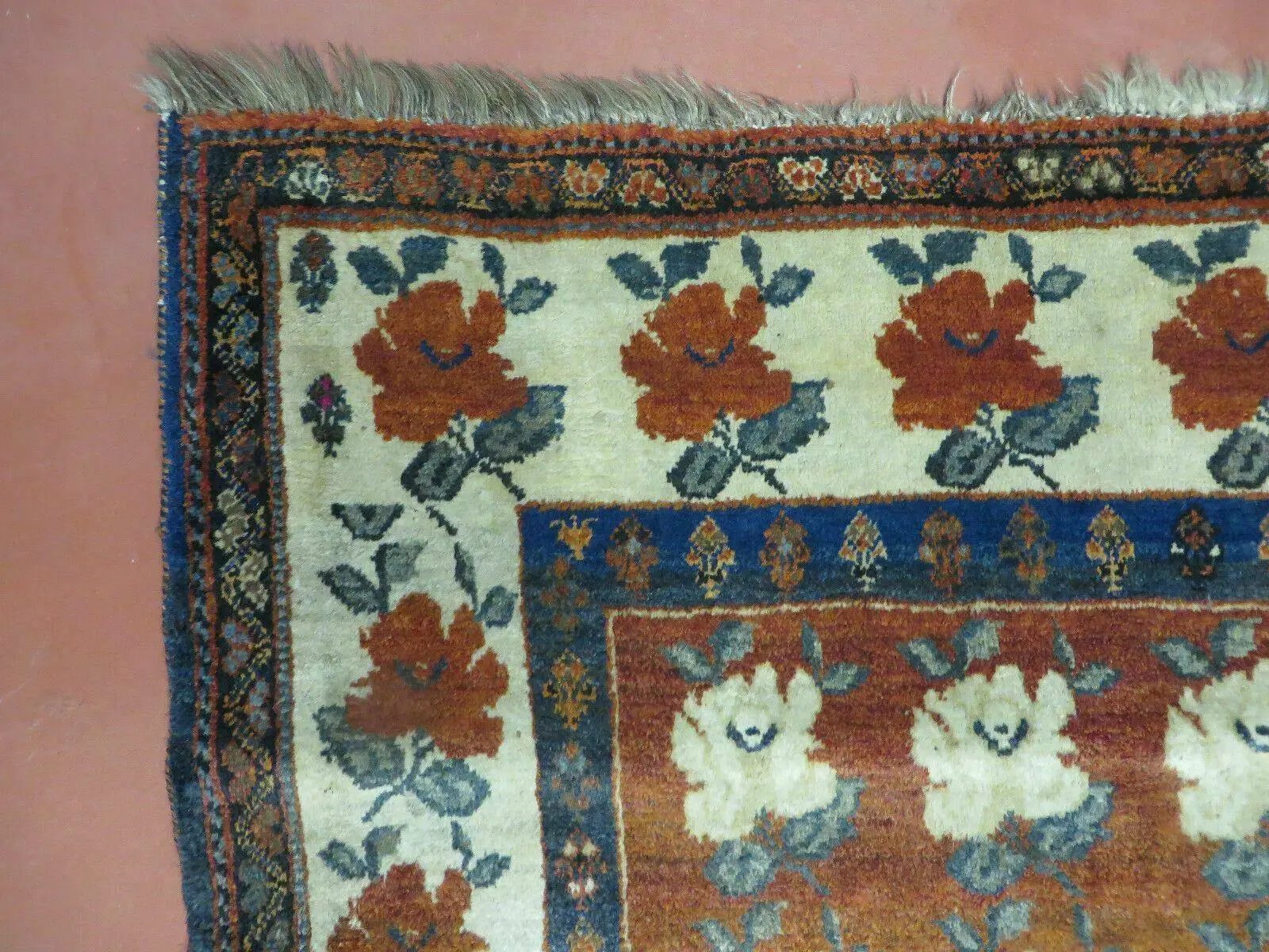 4' X 5' Semi Antique Handmade Fine Turkish Flowers Bouquet Wool Rug Nice by Jewel Rugs